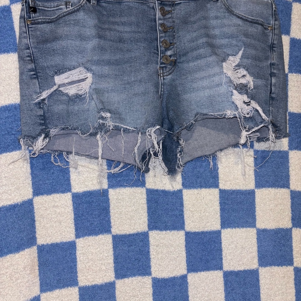Distressed Denim Shorts